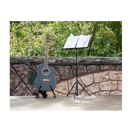  1/2/3 Pack Sheet Music Stand, Adjustable Music Stand for Sheet Music, Music Sheet Stand Portable Folding with Carry Bag for Guitar, Ukulele, Violin Players(1 Pack)