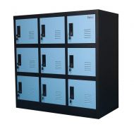 MeColor Small Office Storage Locker Cabinet Organizer for Employee,School Locker for Kids Mini Size (Blue, W9D)