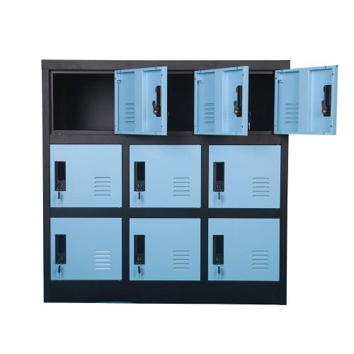  MeColor Small Office Storage Locker Cabinet Organizer for Employee,School Locker for Kids Mini Size (Blue, W9D)