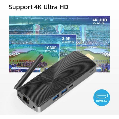  [무료배송] MeLE 미니 스틱 피씨 MeLE Fanless Mini PC Stick Celeron J4125 8G/128G Windows 10 Pro Mini Computer Stick Support HDMI 4K 60Hz Dual Band WiFi with Gigabit Ethernet Port PCG02 GLE