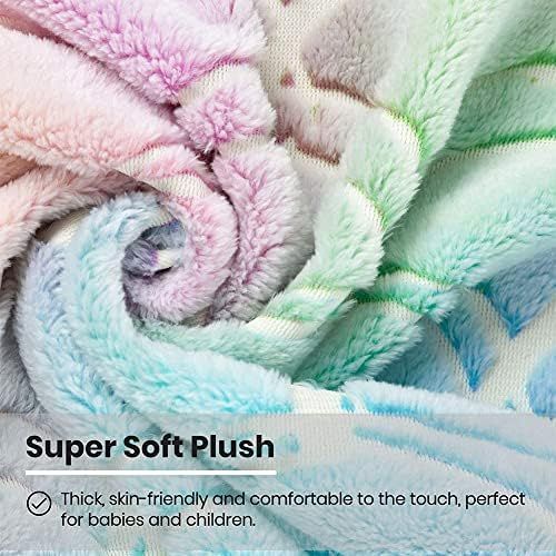  [아마존베스트]MeMoreCool Mermaid Scales Glow in The Dark Throw Blanket - Cozy Plush Blanket for Baby Kids Girls Women, Glowing Colorful Blankets for Mermaid Fans, Birthday Gift, 50x60 Inches, Machine Washa