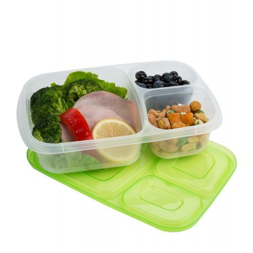  Mealcon 7 Pack Bento Lunch Box Containers-Meal Prep Containers-2 Compartment Snack Box-Microwave,Dishwasher Safe,Reusable Food Containers