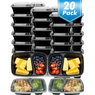 Mealcon Meal Prep Containers 20 Pack Food Prep Storage Containers with Lids,Rectangular Plastic Bento Lunch Box,Microwave,Dishwasher,Freezer Safe