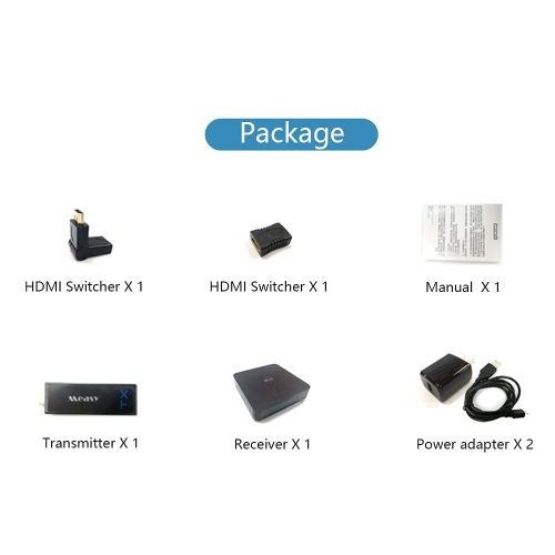  [아마존베스트]measy W2H Mini2 Wireless Hdmi Video Transmitter A/V Sender, Uncompress 60G Full HD 1080P - 30mts