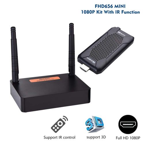  [아마존베스트]Measy Full HD Wireless HD Extender Transmitter and Receiver Wireless Audio Video TV 1080P 3D up to 100M / 330FT for HD TV / Projector