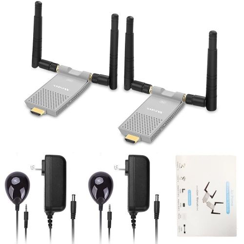  [아마존베스트]Wireless HD Extender Kit measy HD585 Extender/Adapter/Dongle Long Range 1150ft IR Remote Control Extension  576P