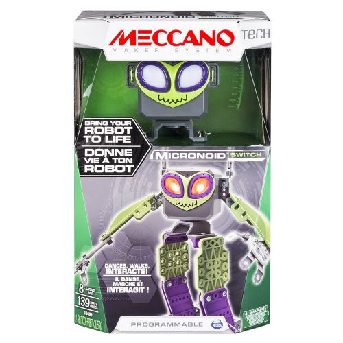  Meccano - Micronoid - Green Switch - Bring Your Robot To Life, Dances, Walks, Interacts