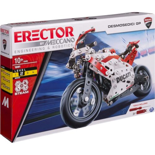  [아마존 핫딜] Meccano Erector Ducati GP Model Motorcycle Building Kit, Stem Engineering Education Toy, 358 Parts, for Ages 10 & Up