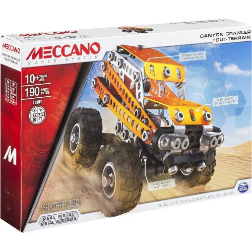  Meccano Canyon Crawler Model Building Set, 190 Pieces, For Ages 10+, STEM Construction Education Toy