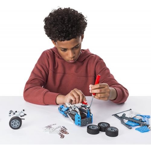  Erector by Meccano 10 in 1 Rally Racer Model Vehicle Building Kit, STEM Education Toy for Ages 8 & up