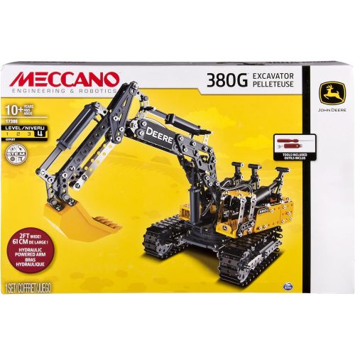  Meccano Erector  John Deere 380G Excavator with Working Hydraulics