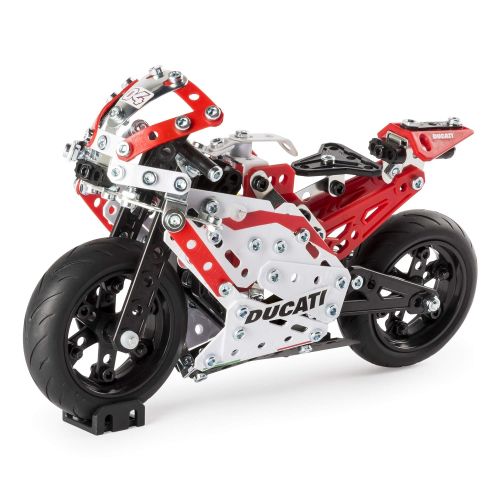  Meccano Erector Ducati GP Model Motorcycle Building Kit, Stem Engineering Education Toy, 358 Parts, for Ages 10 & Up