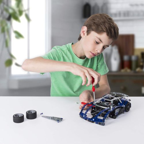  Meccano by Erector, 25-Model Supercar STEM Building Kit with LED Lights, for Ages 10 and Up