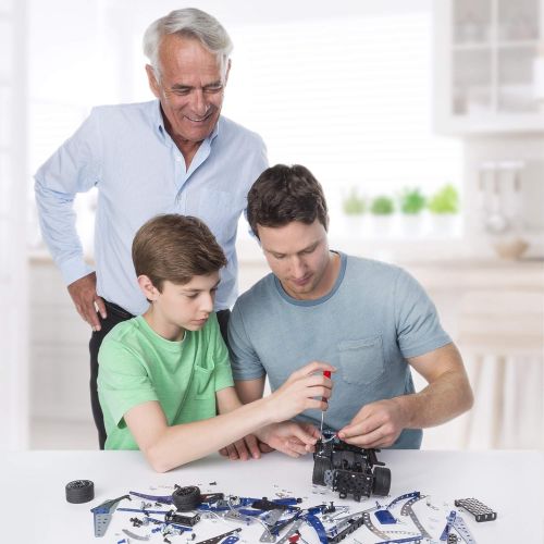  Meccano by Erector, 25-Model Supercar STEM Building Kit with LED Lights, for Ages 10 and Up