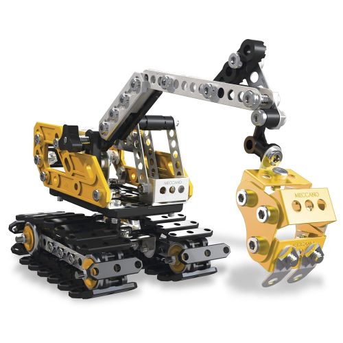  Meccano, 2-in-1 Model Set, Excavator and Bulldozer