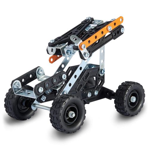  Meccano Erector, 10 in 1 Model Race Truck Building Set, 225 Pieces, for Ages 8 and up, STEM Construction Education Toy