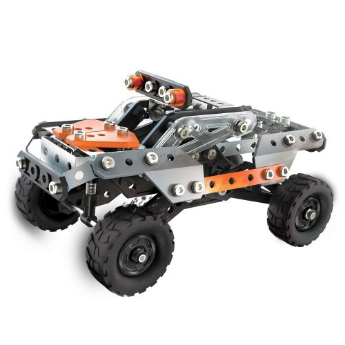  Meccano Erector, 10 in 1 Model Race Truck Building Set, 225 Pieces, for Ages 8 and up, STEM Construction Education Toy