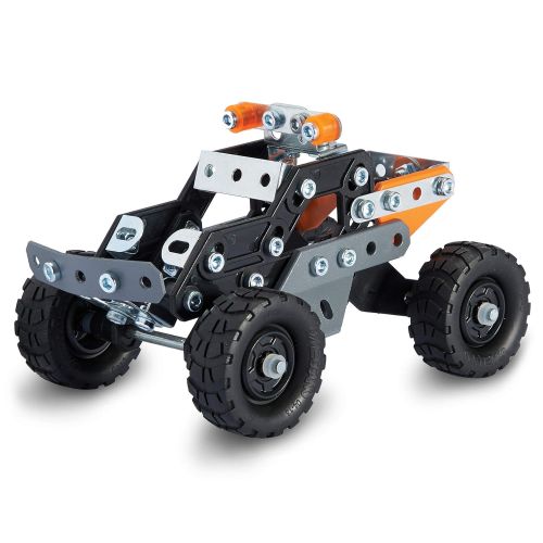 Meccano Erector, 10 in 1 Model Race Truck Building Set, 225 Pieces, for Ages 8 and up, STEM Construction Education Toy