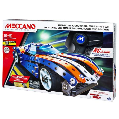  Meccano Erector, Remote Control Speedster Model Vehicle Building Set, with 2.4GHz, for Ages 10 and up, STEM Construction Education Toy