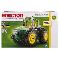 Meccano Erector John Deere 8R Tractor Building Kit with Working Wheels, STEM Engineering Education Toy for Ages 10 & Up