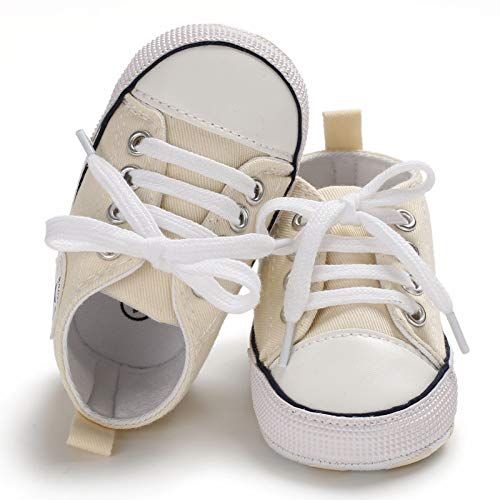  Meckior Save Beautiful Baby Girls Boys Canvas Sneakers Soft Sole High-Top Ankle Infant First Walkers Crib Shoes