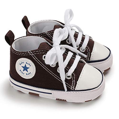  Meckior Save Beautiful Baby Girls Boys Canvas Sneakers Soft Sole High-Top Ankle Infant First Walkers Crib Shoes