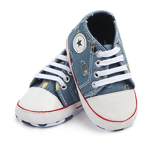  Meckior Save Beautiful Baby Girls Boys Canvas Sneakers Soft Sole High-Top Ankle Infant First Walkers Crib Shoes