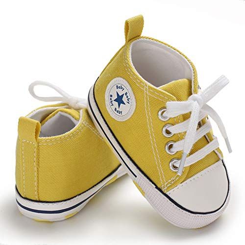  Meckior Save Beautiful Baby Girls Boys Canvas Sneakers Soft Sole High-Top Ankle Infant First Walkers Crib Shoes