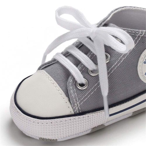  Meckior Save Beautiful Baby Girls Boys Canvas Sneakers Soft Sole High-Top Ankle Infant First Walkers Crib Shoes