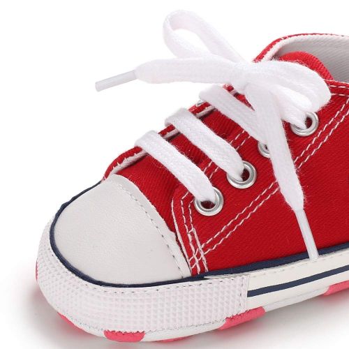  Meckior Save Beautiful Baby Girls Boys Canvas Sneakers Soft Sole High-Top Ankle Infant First Walkers Crib Shoes