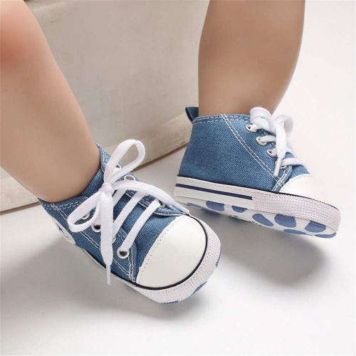  Meckior Save Beautiful Baby Girls Boys Canvas Sneakers Soft Sole High-Top Ankle Infant First Walkers Crib Shoes