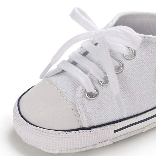  Meckior Save Beautiful Baby Girls Boys Canvas Sneakers Soft Sole High-Top Ankle Infant First Walkers Crib Shoes