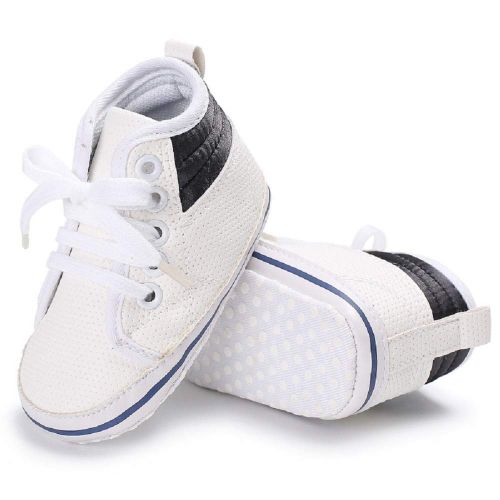  Meckior Save Beautiful Baby Girls Boys Canvas Sneakers Soft Sole High-Top Ankle Infant First Walkers Crib Shoes