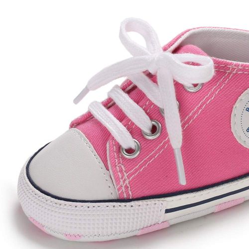  Meckior Save Beautiful Baby Girls Boys Canvas Sneakers Soft Sole High-Top Ankle Infant First Walkers Crib Shoes