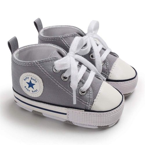  Meckior Save Beautiful Baby Girls Boys Canvas Sneakers Soft Sole High-Top Ankle Infant First Walkers Crib Shoes