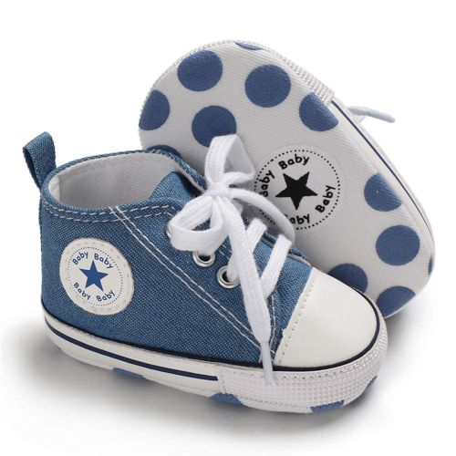  Meckior Save Beautiful Baby Girls Boys Canvas Sneakers Soft Sole High-Top Ankle Infant First Walkers Crib Shoes