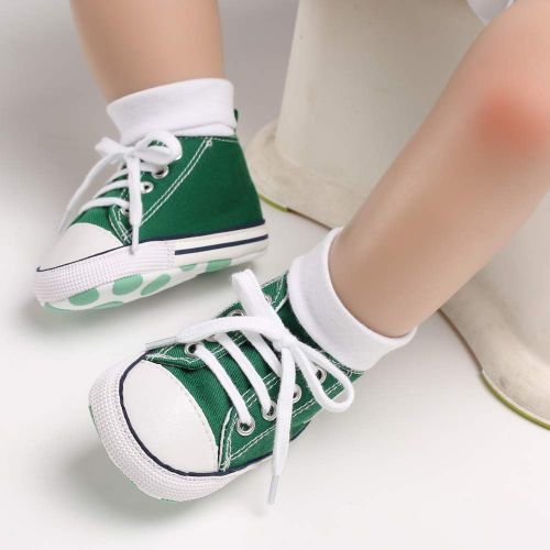  Meckior Save Beautiful Baby Girls Boys Canvas Sneakers Soft Sole High-Top Ankle Infant First Walkers Crib Shoes