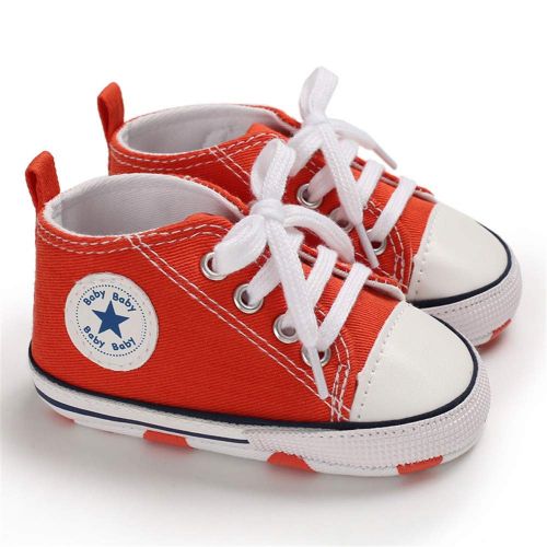  Meckior Save Beautiful Baby Girls Boys Canvas Sneakers Soft Sole High-Top Ankle Infant First Walkers Crib Shoes