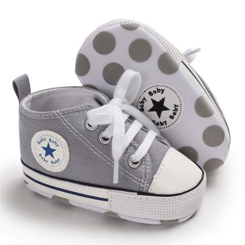  Meckior Save Beautiful Baby Girls Boys Canvas Sneakers Soft Sole High-Top Ankle Infant First Walkers Crib Shoes