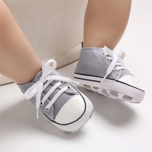  Meckior Save Beautiful Baby Girls Boys Canvas Sneakers Soft Sole High-Top Ankle Infant First Walkers Crib Shoes