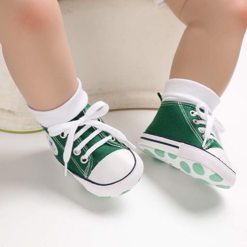  Meckior Save Beautiful Baby Girls Boys Canvas Sneakers Soft Sole High-Top Ankle Infant First Walkers Crib Shoes