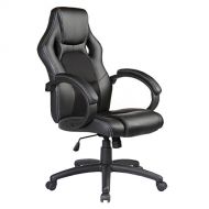 Mecor Office Chair PU Leather Gaming Chair,High Back Ergonomic Racing Chair Swivel Executive Computer Chair Headrest and Lumbar Support (Black)