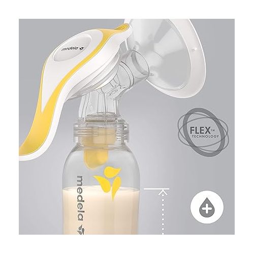메델라 Medela Manual breast pump with Flex Shields Harmony Single Hand for More Comfort and Expressing More Milk