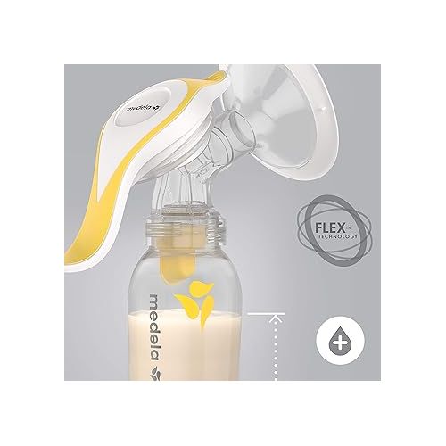 메델라 Medela Manual breast pump with Flex Shields Harmony Single Hand for More Comfort and Expressing More Milk