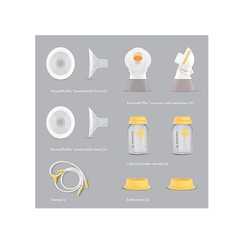 메델라 Medela Classic PersonalFit Flex Double Pumping Kit for Electric Breast Pumps, Compatible with Pump in Style with MaxFlow and Pump in Style Hands-Free Breastpumps