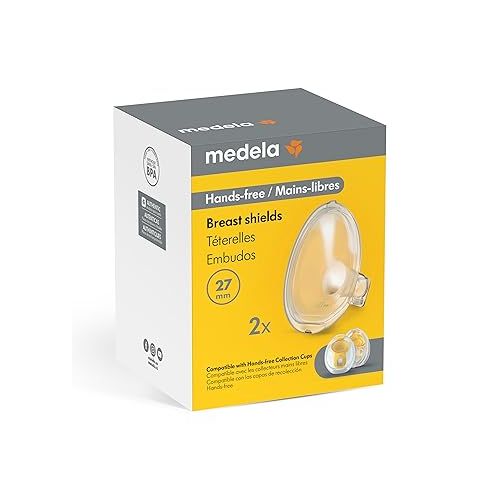 메델라 Medela Hands-free Breast Shields 27mm, for Use with Hands-free Collection Cups, 2 Count