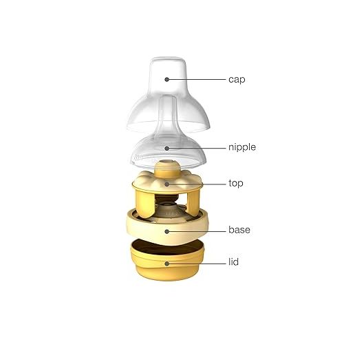 메델라 Medela Calma Bottle Nipple | Baby Bottle Teat for use with Medela collection bottles | Made without BPA | Air-Vent System | 5oz / 150mL