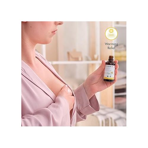 메델라 Medela Organic Breast Massage Oil for Breastfeeding Mothers | Relieve Breast Tenderness and Fullness | All-Natural Formula with Nourishing Ingredients I Warming Relief, 1.69 fl. oz.