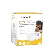 Medela Safe & Dry Ultra Thin Disposable Nursing Pads, 60 Count Breast Pads for Breastfeeding, Leakproof Design, Slender and Contoured for Optimal Fit and Discretion(Pack of 1)