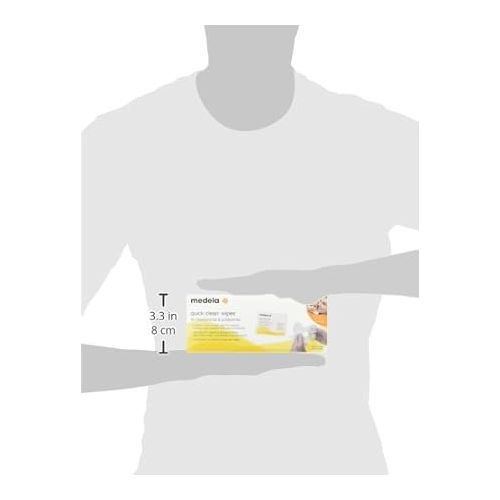 메델라 Medela Quick Clean Breast Pump And Accessory Wipes, 40 Count, Individually Wrapped Convenient And Hygienic On-The-Go Cleaning Of Tables, Countertops, Chairs, And More